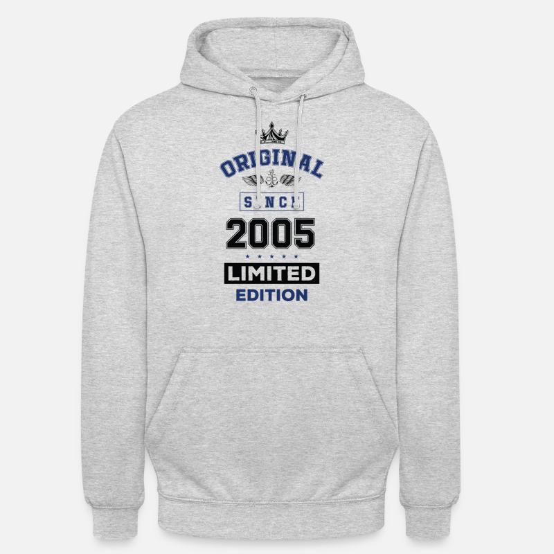 2005 Anniversaire en édition limitée - Sweat-shirt à capuche unisexe - gris clair chiné