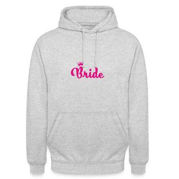 Bride - Unisex Hoodie - light heather grey - Front - Alina (178cm) & Michal (187cm)