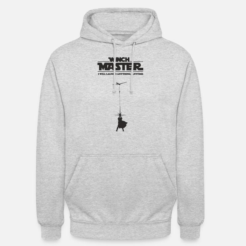 planeur winchmaster - Sweat-shirt à capuche unisexe - gris clair chiné