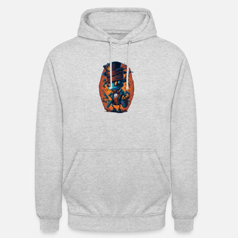 Fourmi au chapeau drôle - Sweat-shirt à capuche unisexe - gris clair chiné