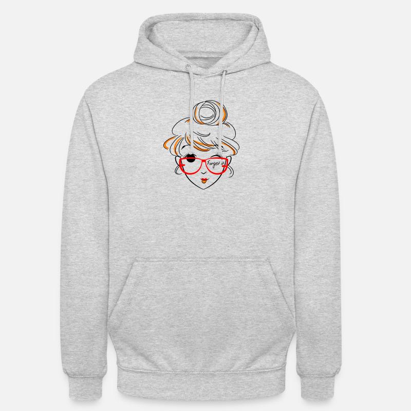Fille, oublie ça - Sweat-shirt à capuche unisexe - gris clair chiné