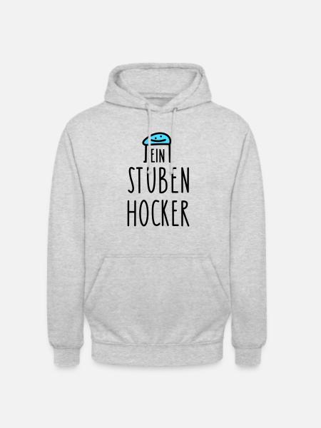Zuhause Sprüche home office - Unisex Hoodie - Hellgrau meliert