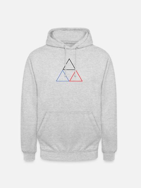 Dreieck - Unisex Hoodie - Hellgrau meliert