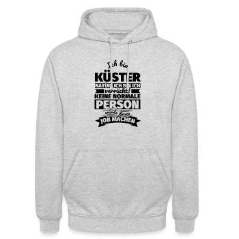 Küster Geschenke - Unisex Hoodie - Hellgrau meliert - Vorne - Alina (178cm) & Michal (187cm)