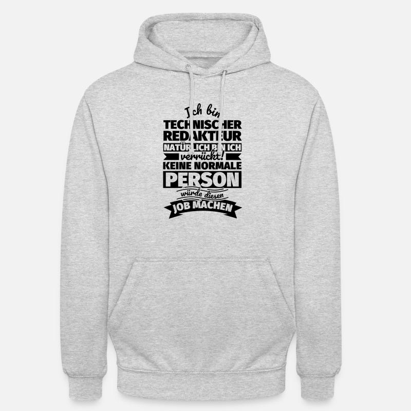 Technischer Redakteur Geschenke - Unisex Hoodie - Hellgrau meliert