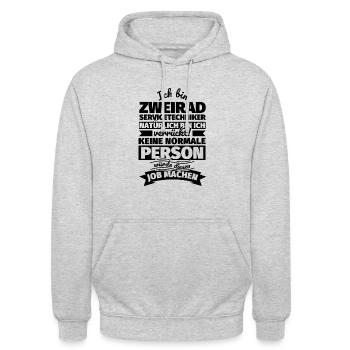 Zweirad-Servicetechniker Geschenke - Unisex Hoodie - Hellgrau meliert - Vorne - Alina (178cm) & Michal (187cm)