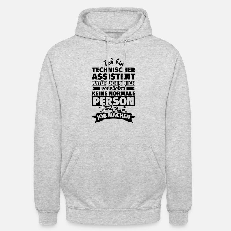 Technischer Assistent Geschenke - Unisex Hoodie - Hellgrau meliert