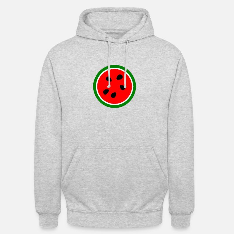 Wassermelone - Unisex Hoodie - Hellgrau meliert