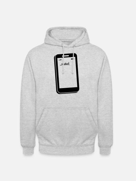 smartphone_1_f1 - Unisex Hoodie - Hellgrau meliert