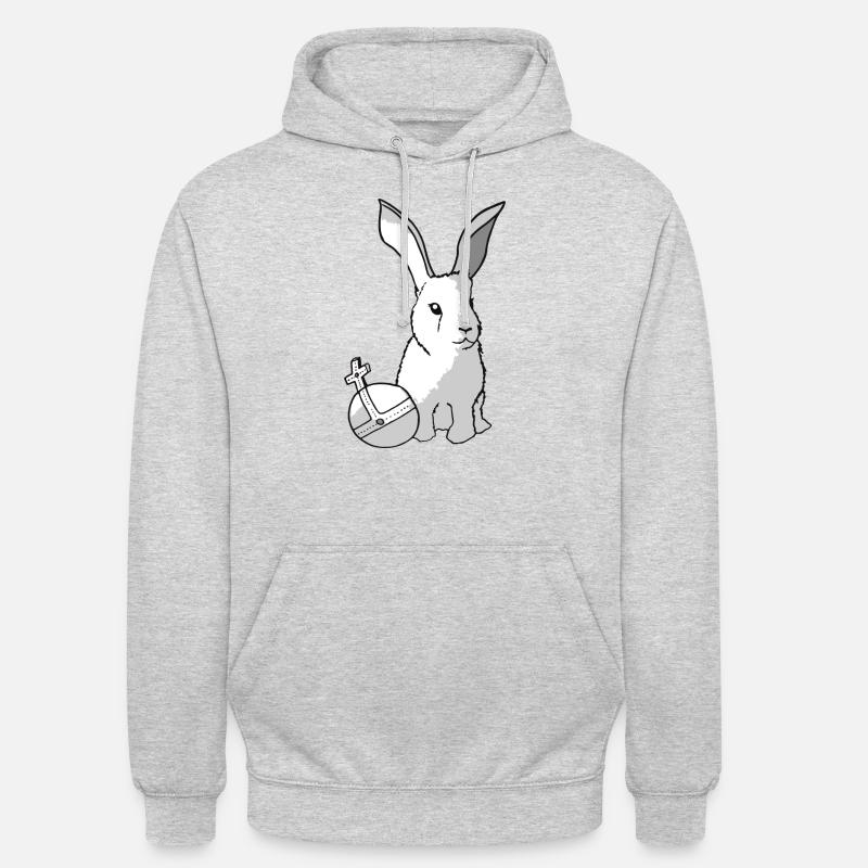 Le lapin - Sweat-shirt à capuche unisexe - gris clair chiné