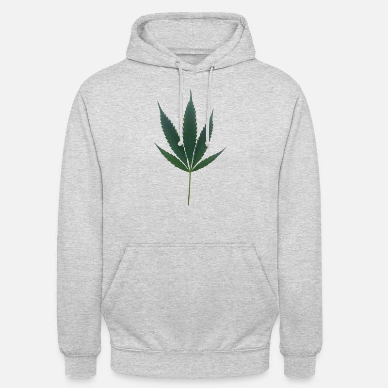 C’est l’heure du cannabis - Sweat-shirt à capuche unisexe - gris clair chiné