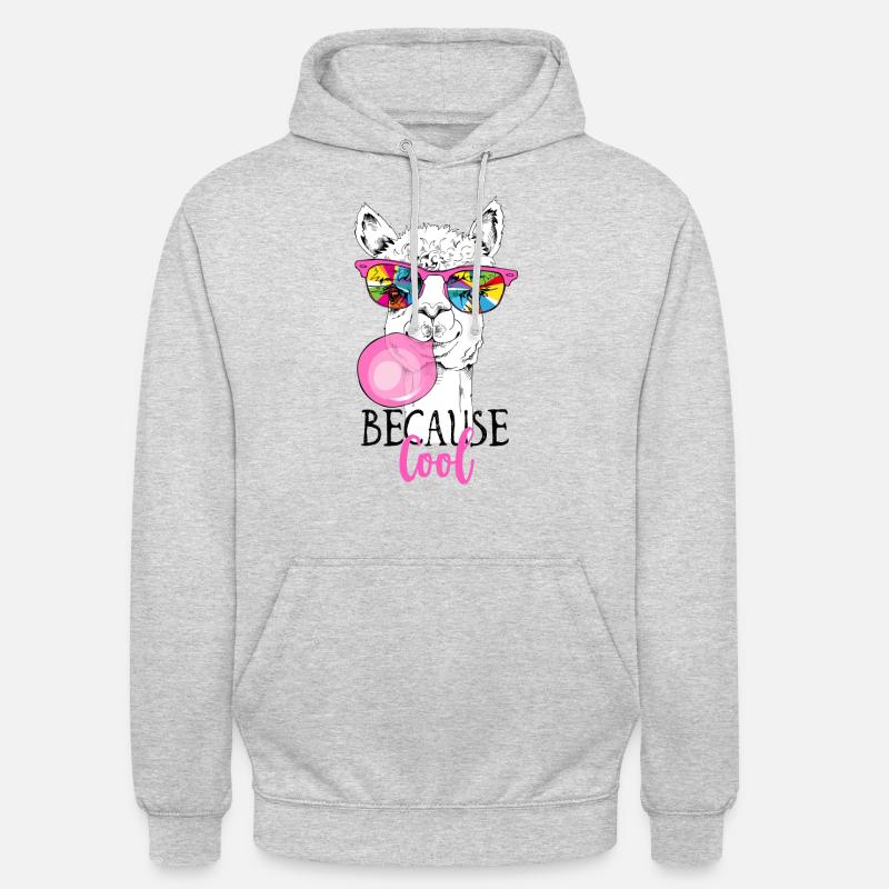 Parce que Cool Llama - Sweat-shirt à capuche unisexe - gris clair chiné