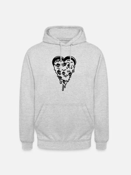 Pizza of Skulls - Unisex Hoodie - light heather grey