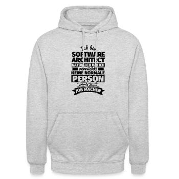 Software Architect Geschenke - Unisex Hoodie - Hellgrau meliert - Vorne - Alina (178cm) & Michal (187cm)