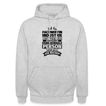 Fachwirtin Industrie Geschenke - Unisex Hoodie - Hellgrau meliert - Vorne - Alina (178cm) & Michal (187cm)