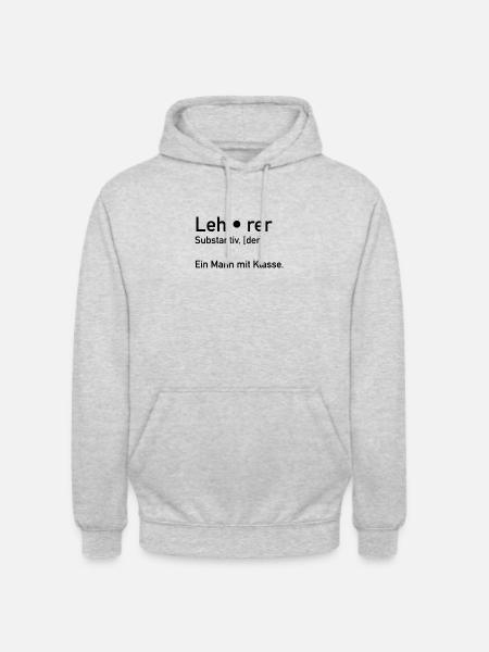 Lehrer - Unisex Hoodie - Hellgrau meliert