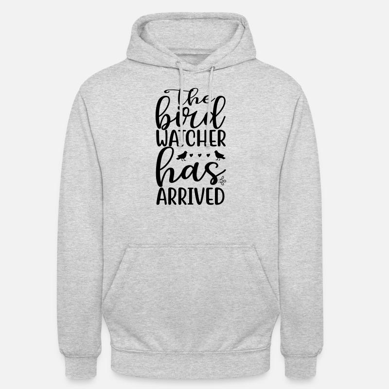 L’ornithologue est arrivé - Sweat-shirt à capuche unisexe - gris clair chiné