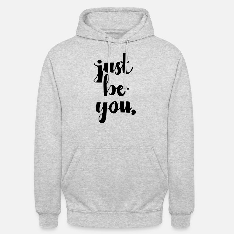 Sei einfach du selbst - Unisex Hoodie - Hellgrau meliert