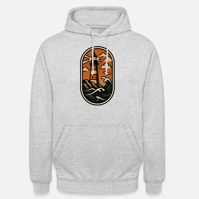 Bretagne patch - Sweat-shirt à capuche unisexe - gris clair chiné