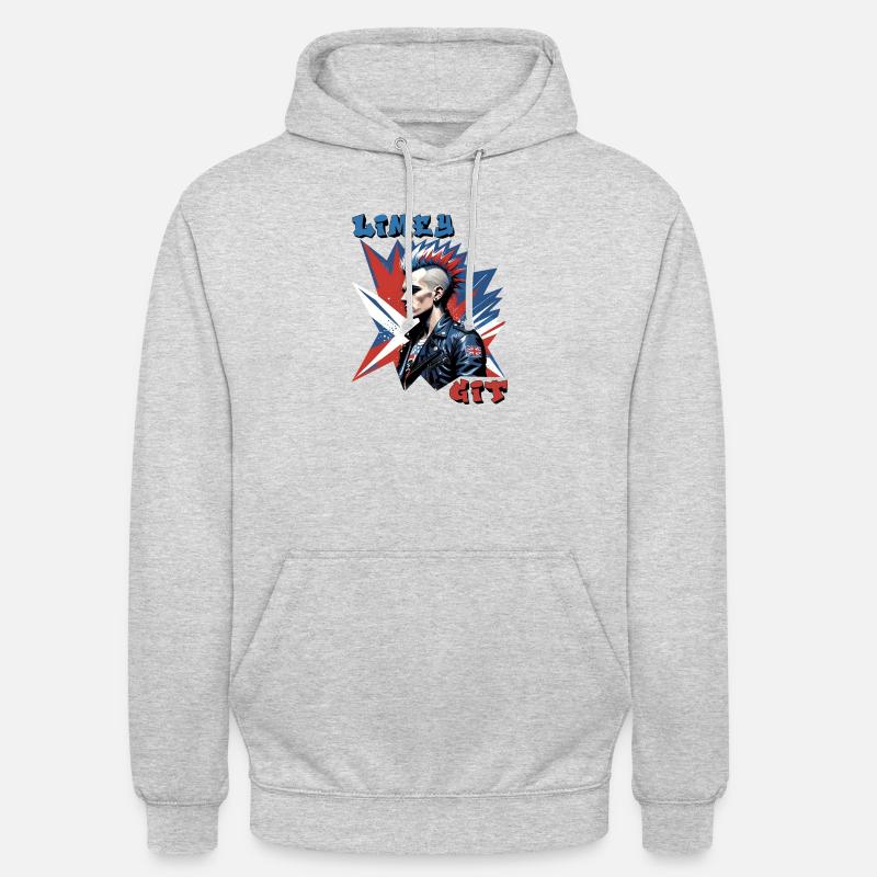 Limey Git British Punk Style Graphique - Sweat-shirt à capuche unisexe - gris clair chiné