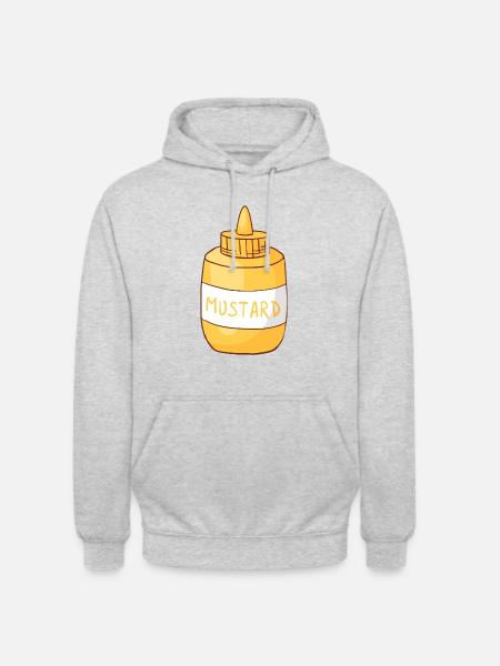 moutarde - Sweat-shirt à capuche unisexe - gris clair chiné