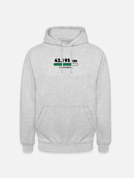 Marathon in progress - Unisex Hoodie - light heather grey
