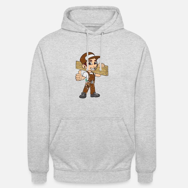 Charpentier charpentier - Sweat-shirt à capuche unisexe - gris clair chiné