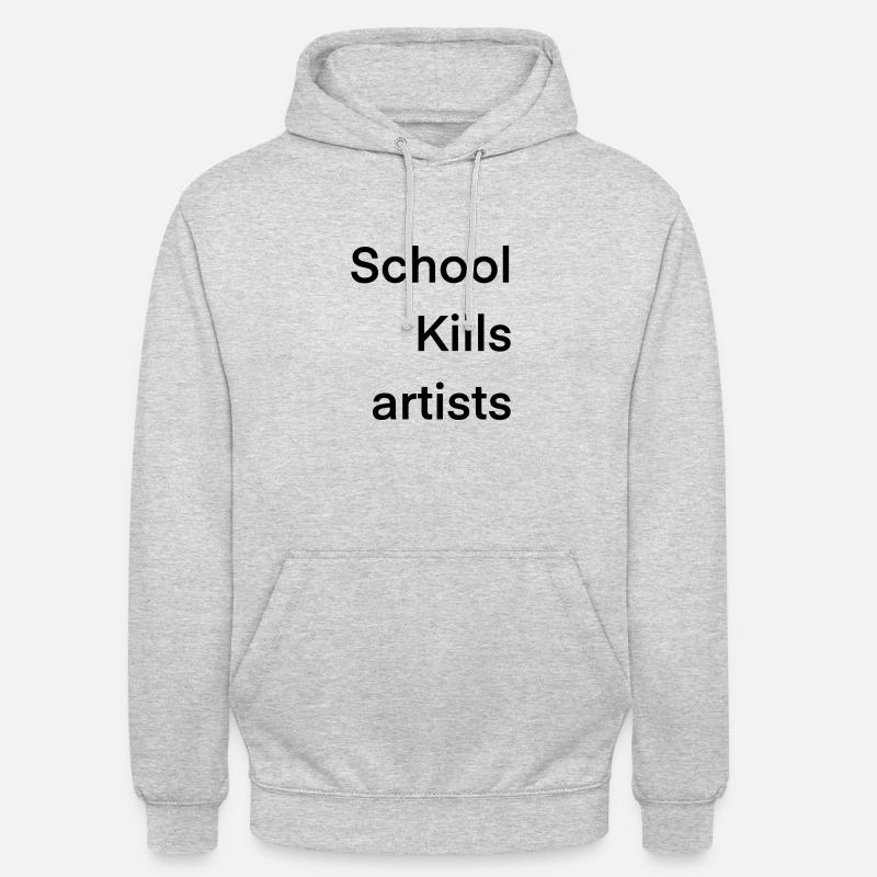 School kills artists - Sweat-shirt à capuche unisexe - gris clair chiné