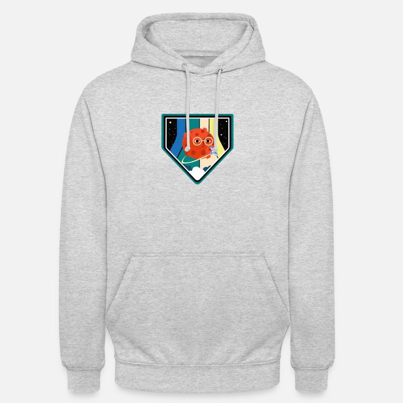 Mars Abzeichen Space - Unisex Hoodie - Hellgrau meliert