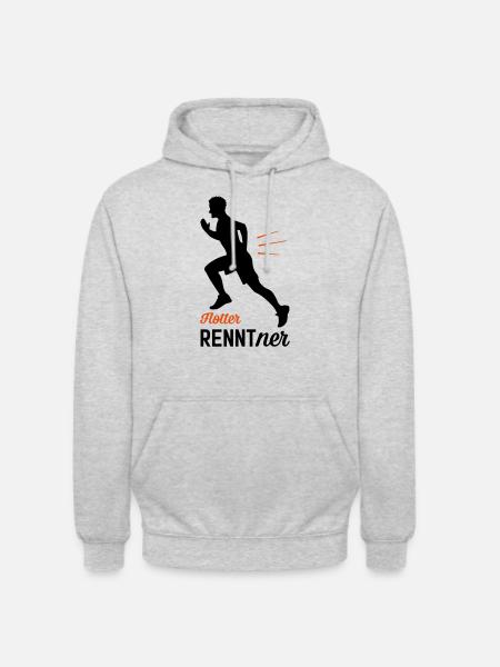 Flotter RENNTner - Jogger - Unisex Hoodie - Hellgrau meliert