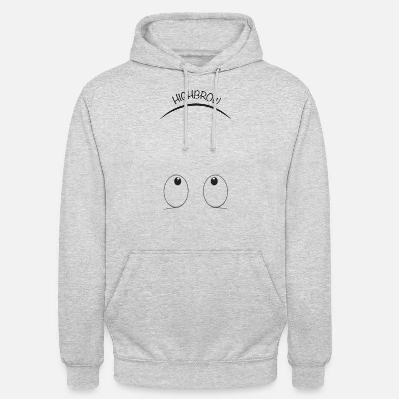 Highbrow_Eyebrow - Sweat-shirt à capuche unisexe - gris clair chiné