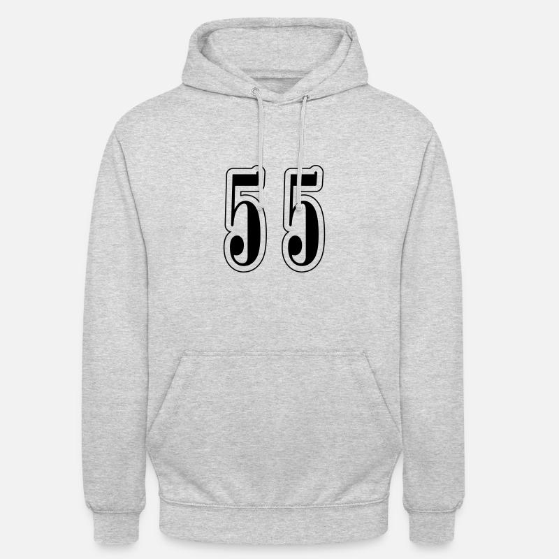 Symbole numérique 55 - Sweat-shirt à capuche unisexe - gris clair chiné