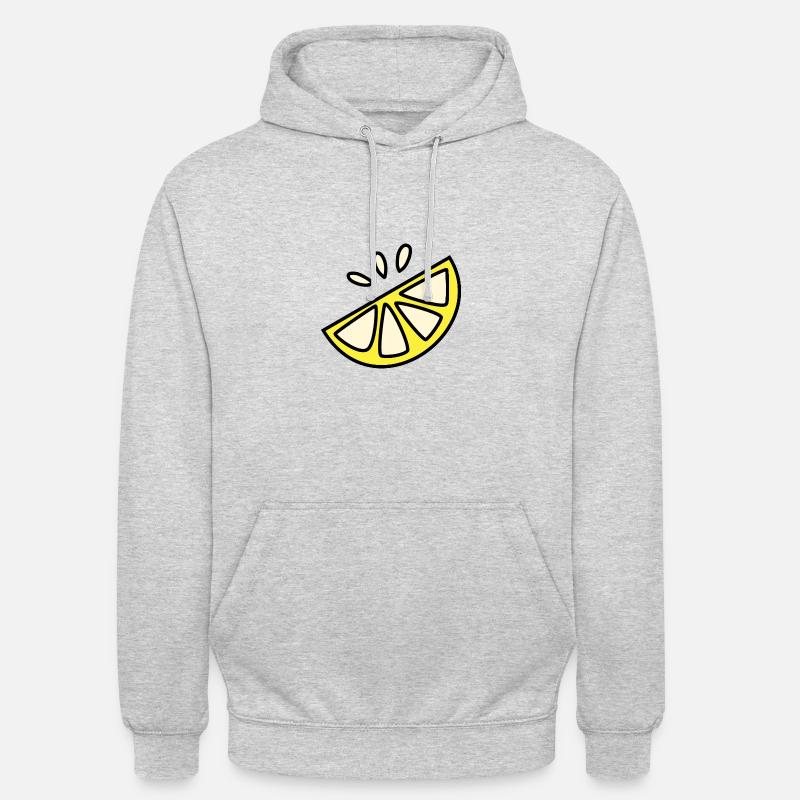 Zitrone Sauer Spritzig - Unisex Hoodie - Hellgrau meliert