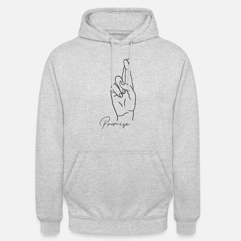 Promesse - Sweat-shirt à capuche unisexe - gris clair chiné