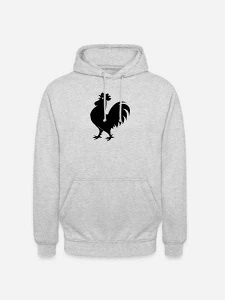 Rooster shadow figure - Unisex Hoodie - light heather grey