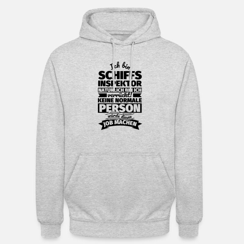 Schiffsinspektor Geschenke - Unisex Hoodie - Hellgrau meliert
