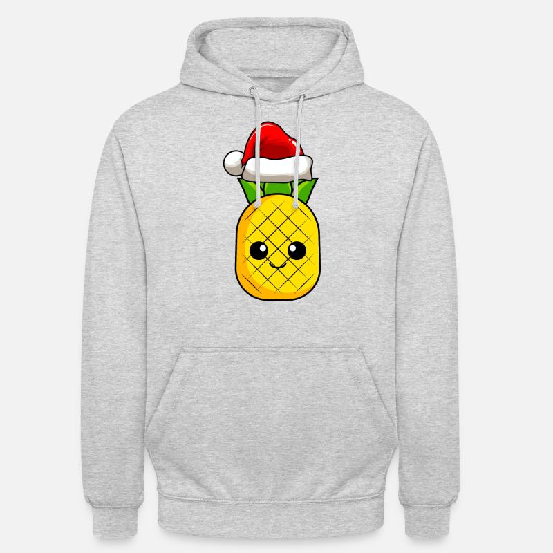 Pineapple Christmas Comic Noël - Sweat-shirt à capuche unisexe - gris clair chiné