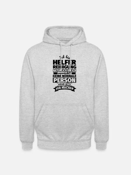 Helfer Reinigung Geschenke - Unisex Hoodie - Hellgrau meliert