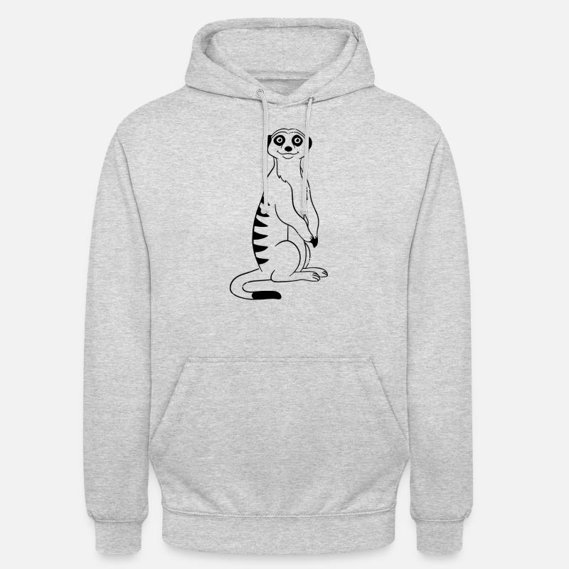 Erdmännchen - Unisex Hoodie - Hellgrau meliert