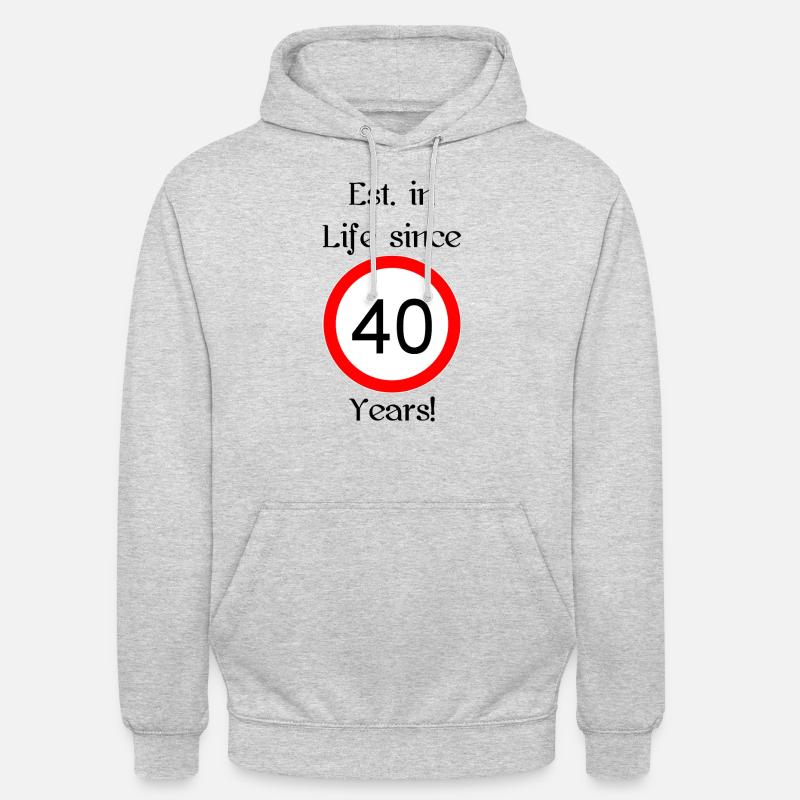 est i l 40 script black engl - Unisex Hoodie - light heather grey