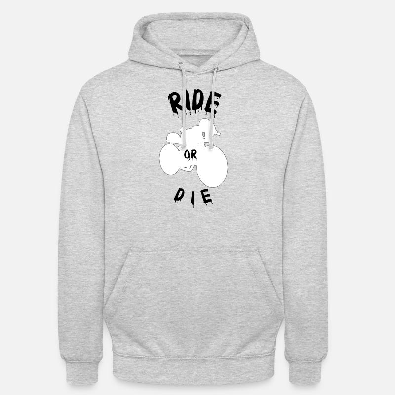 Reiten oder sterben - Unisex Hoodie - Hellgrau meliert