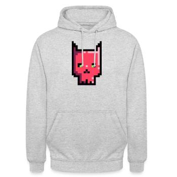 Bad bit - Unisex Hoodie - Hellgrau meliert - Vorne - Alina (178cm) & Michal (187cm)