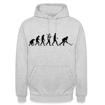 Evolution Hockey Männer - Unisex Hoodie - Hellgrau meliert - Vorne - Alina (178cm) & Michal (187cm)