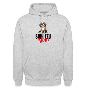 Shih Tzu Löwenhunde Chrysanthemenhund Shih Tzu - Unisex Hoodie - Hellgrau meliert - Vorne - Alina (178cm) & Michal (187cm)