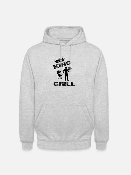 BBQ BBQ - Sweat-shirt à capuche unisexe - gris clair chiné