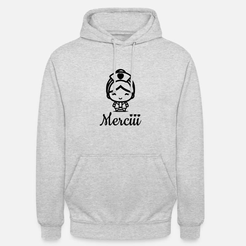 I support nurses - Unisex Hoodie - light heather grey