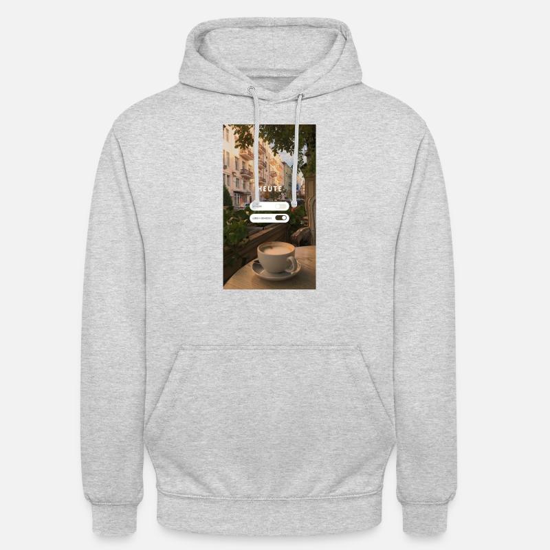 Leben genießen Erinnerung - Unisex Hoodie - Hellgrau meliert