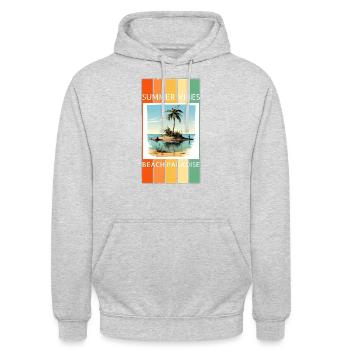 Summer Vibes - Unisex Hoodie - Hellgrau meliert - Vorne - Alina (178cm) & Michal (187cm)