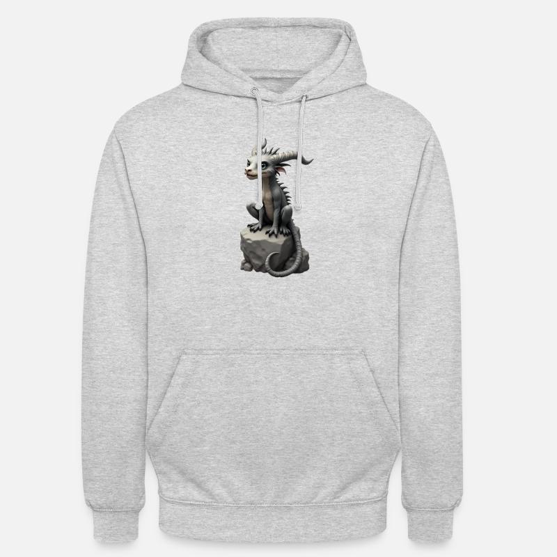 Monster on Stone 2 - Unisex Hoodie - Hellgrau meliert