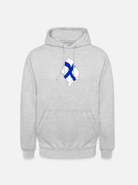 Flag of Finland - Unisex Hoodie - light heather grey